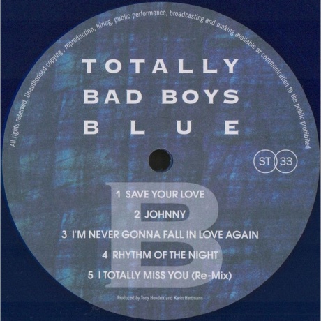 Bad Boys Blue - Totally (8Th) (Blue) (4680068802257) виниловая пластинка - фото 3