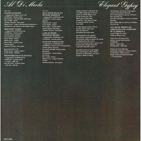 Al Di Meola - Elegant Gypsy (8718469531929) виниловая пластинка - фото 5