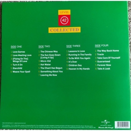 Level 42 - Collected (0602557110241) виниловая пластинка - фото 2