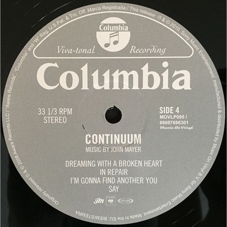 John Mayer - Continuum +1 (0886976863012) виниловая пластинка - фото 11