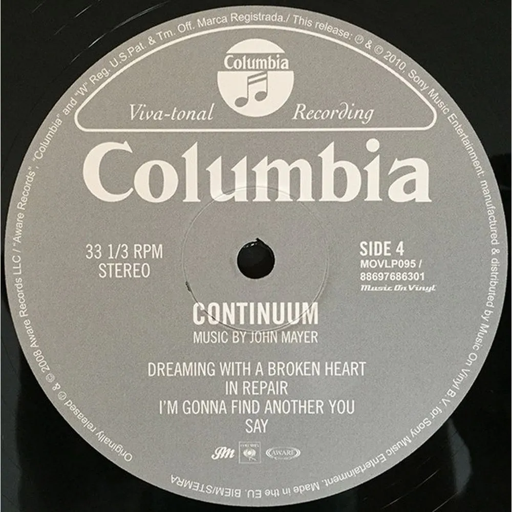 John Mayer - Continuum +1 (0886976863012) виниловая пластинка - фото 11