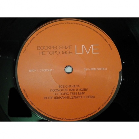 Воскресение - Не Торопясь (4603377004822) виниловая пластинка - фото 13
