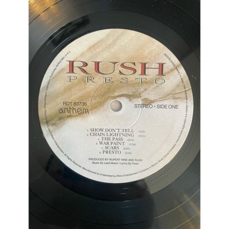 Rush - Presto (0603497823239) виниловая пластинка - фото 3