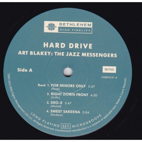 Art Blakey - Hard Drive (4050538816136) виниловая пластинка - фото 3