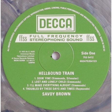 Savoy Brown - Hellbound Train (coloured) (0602475354123) виниловая пластинка - фото 5