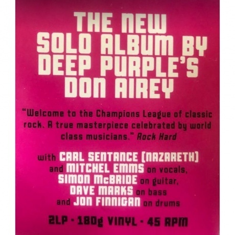 Don Airey - Pushed To The Edge (4029759203582) виниловая пластинка - фото 5