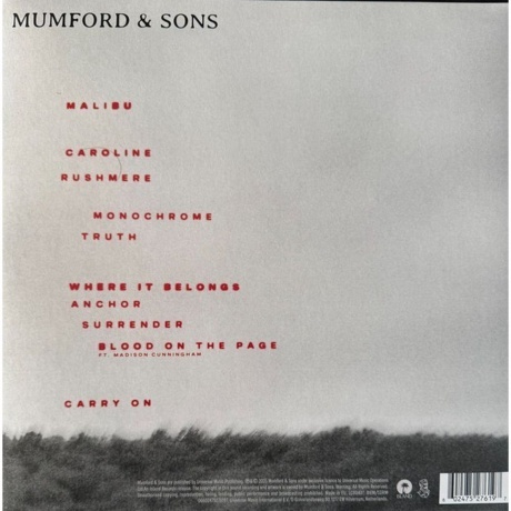 Mumford &amp; Sons - Rushmere (0602475276197) виниловая пластинка - фото 5