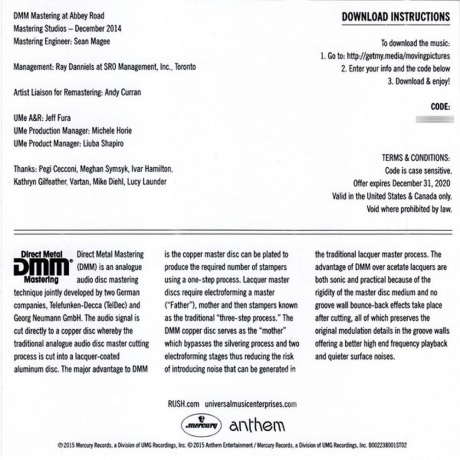 Rush - Moving Pictures (0602547118080) виниловая пластинка - фото 8