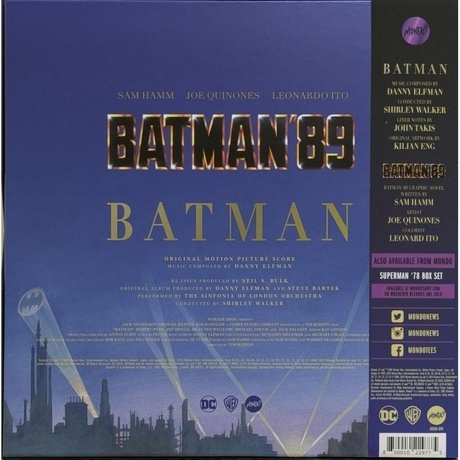OST - Batman (Danny Elfman) (Box) (coloured) (0850010229775) виниловая пластинка - фото 2