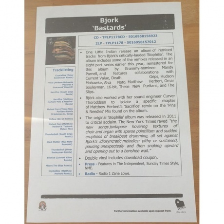 Bjork - Bastards (5016958157012) виниловая пластинка - фото 12