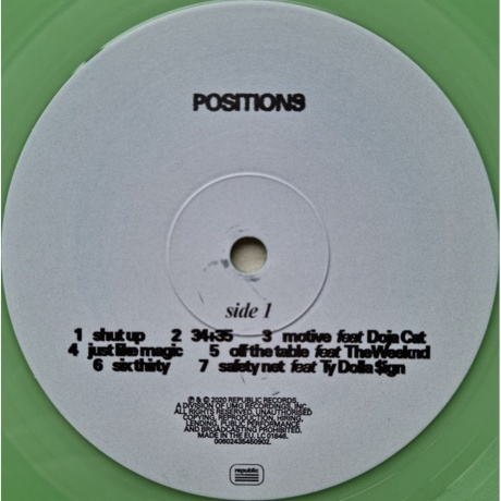 Ariana Grande - Positions (coloured) (0602435450902) виниловая пластинка - фото 3