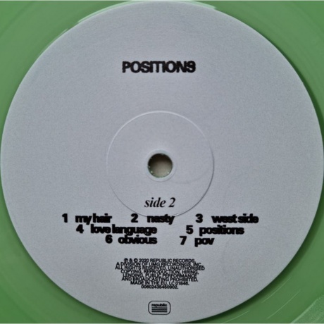 Ariana Grande - Positions (coloured) (0602435450902) виниловая пластинка - фото 4