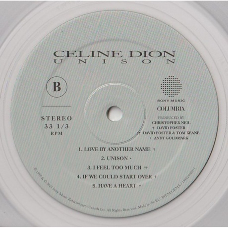 Celine Dion - Unison (coloured) (0198028900119) виниловая пластинка - фото 8