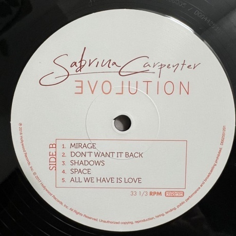 Sabrina Carpenter - Evolution (0050087360832) виниловая пластинка - фото 4