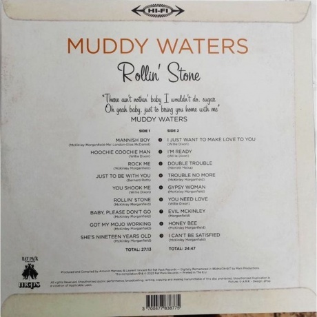 Muddy Waters - Rollin' Stone (coloured) (3700477838775) виниловая пластинка - фото 3