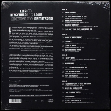 Ella Fitzgerald; Louis Armstrong - Greatest Hits (3596974755864) виниловая пластинка - фото 2