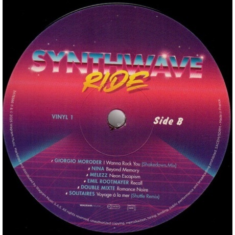 Variois Artists - Synthwave Ride (3596974765863) виниловая пластинка - фото 5