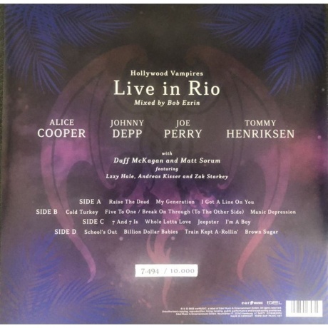 Hollywood Vampires - Live In Rio (4029759184829) виниловая пластинка - фото 3