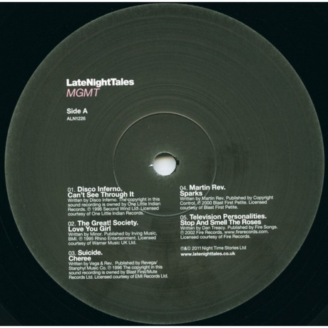 MGMT - Late Night Tales (8801571172606) виниловая пластинка - фото 3