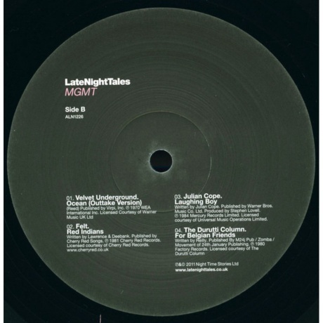 MGMT - Late Night Tales (8801571172606) виниловая пластинка - фото 4