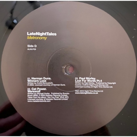 Metronomy - Late Night Tales (5099997371519) виниловая пластинка - фото 8