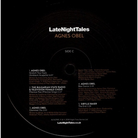Agnes Obel - Late Night Tales (5060391091556) виниловая пластинка - фото 6