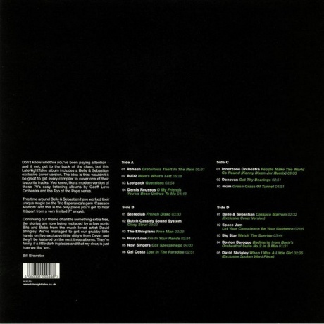 Belle &amp; Sebastian - Late Night Tales (5060391090498) виниловая пластинка - фото 2