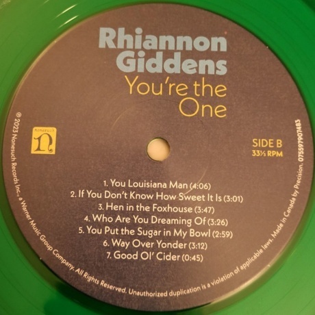Rhiannon Giddens - You're The One (coloured) (0075597904093) виниловая пластинка - фото 5