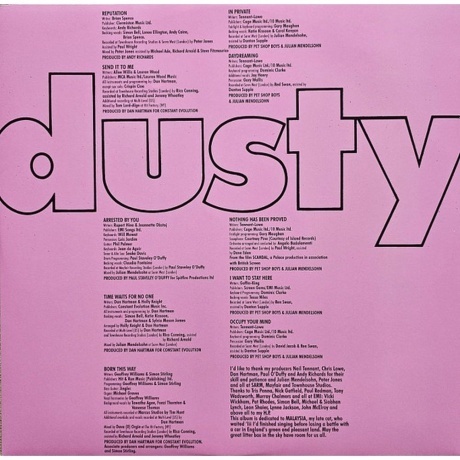 Dusty Springfield - Reputation (coloured) (5021732587084) виниловая пластинка - фото 2