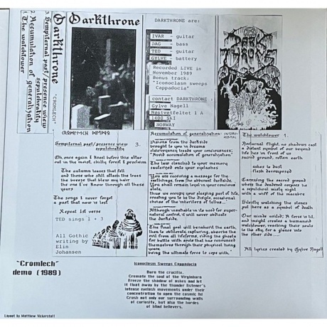 Darkthrone - Cromlech (0801056805416) виниловая пластинка - фото 6