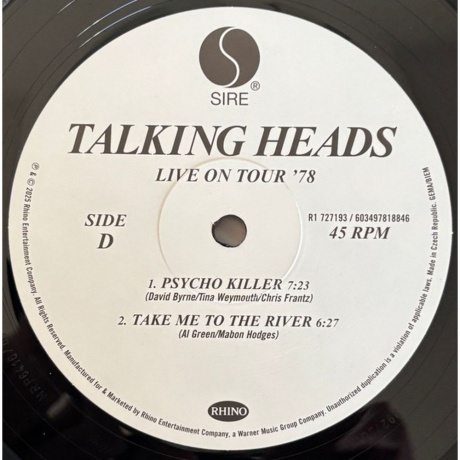 Talking Heads - Live On Tour '78 (0603497818846) виниловая пластинка - фото 6