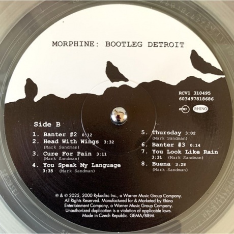Morphine - Bootleg Detroit (coloured) (0603497818686) виниловая пластинка - фото 4