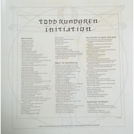 Todd Rundgren - Initiation (coloured) (0603497818969) виниловая пластинка - фото 3
