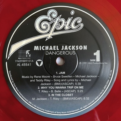 Michael Jackson - Dangerous (coloured) (0194398891019) виниловая пластинка - фото 3