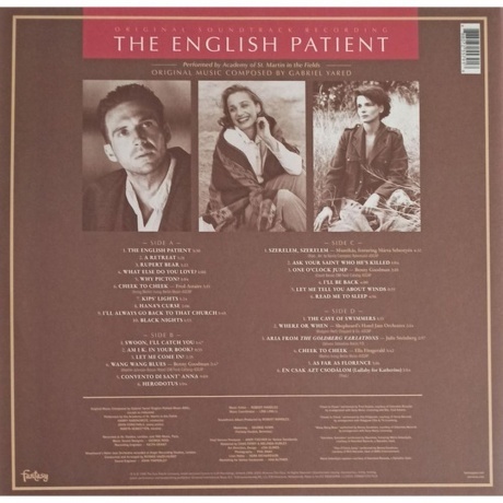 OST - English Patient (Gabriel Yared) (coloured) (0888072557918) виниловая пластинка - фото 2