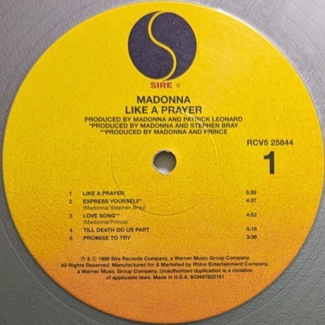 Madonna - Like A Prayer (coloured) (0603497823161) виниловая пластинка - фото 4