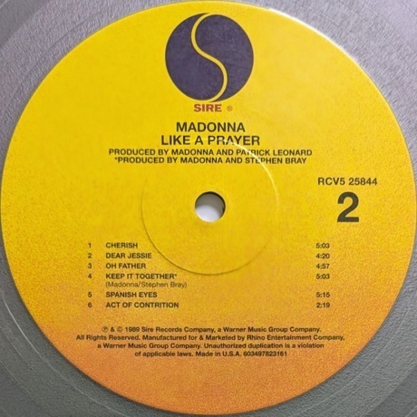 Madonna - Like A Prayer (coloured) (0603497823161) виниловая пластинка - фото 5
