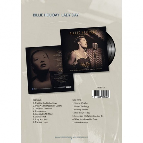 Billie Holiday - Lady Day (5711053020628) виниловая пластинка - фото 7