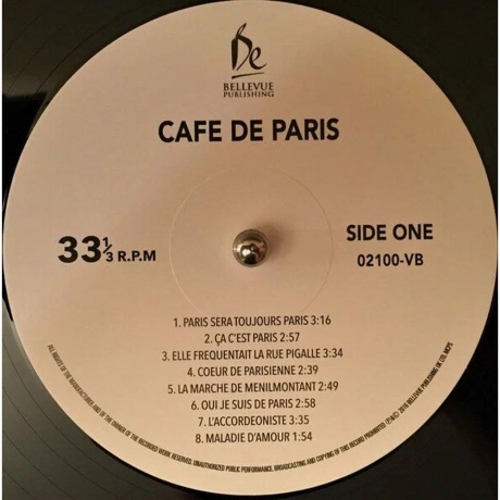 Various Artists - Cafе De Paris (5711053021007) виниловая пластинка - фото 4