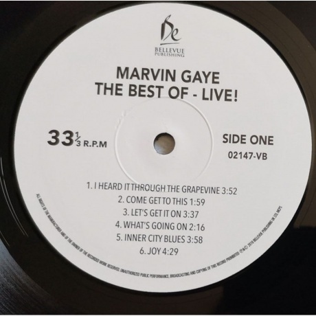 Marvin Gaye - The Best Of Live! (5711053021472) виниловая пластинка - фото 4