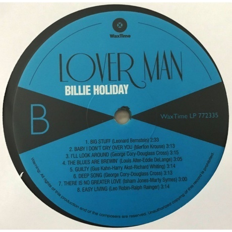Billie Holiday - Lover Man (9120005653351) виниловая пластинка - фото 2