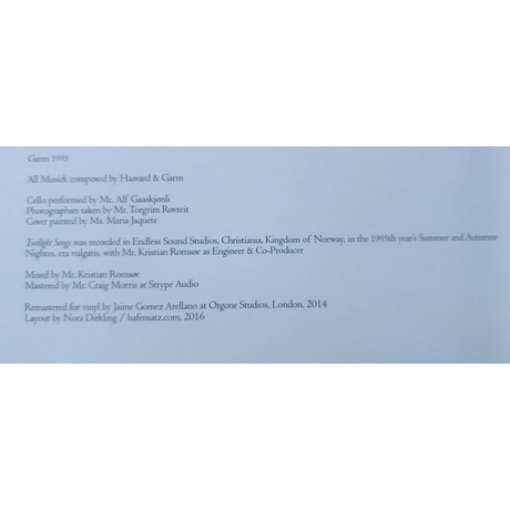 Ulver - Kveldssanger (Transparent Petrol Green) (0196588618819) виниловая пластинка - фото 15