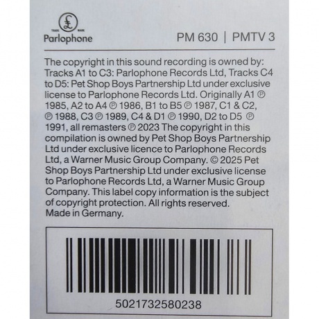 Pet Shop Boys - Discography (Blue) (5021732580238) виниловая пластинка - фото 15