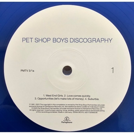 Pet Shop Boys - Discography (Blue) (5021732580238) виниловая пластинка - фото 3