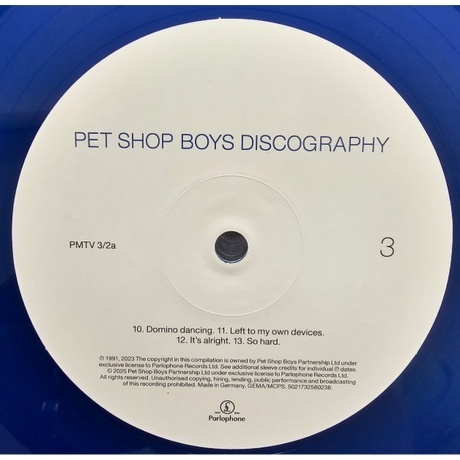 Pet Shop Boys - Discography (Blue) (5021732580238) виниловая пластинка - фото 5