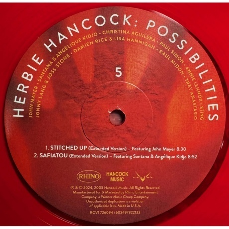 Herbie Hancock - Possibilities (Red) (0603497822133) виниловая пластинка - фото 12