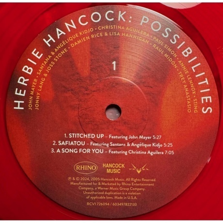 Herbie Hancock - Possibilities (Red) (0603497822133) виниловая пластинка - фото 8