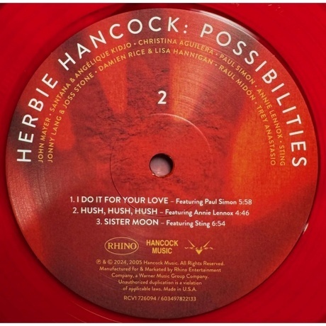 Herbie Hancock - Possibilities (Red) (0603497822133) виниловая пластинка - фото 9