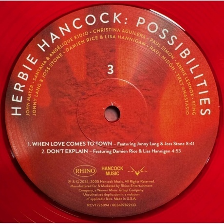 Herbie Hancock - Possibilities (Red) (0603497822133) виниловая пластинка - фото 10