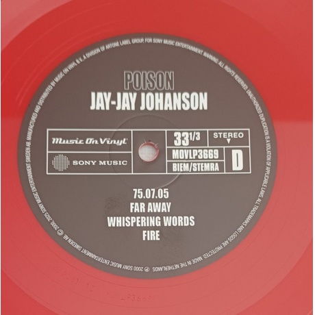 Jay-Jay Johanson - Poison (coloured) (8719262033979) виниловая пластинка - фото 6